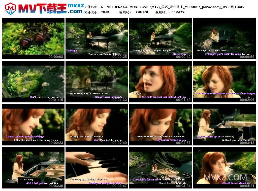 A FINE FRENZY-ALMOST LOVER(MTV)_英语_流行歌曲_MC800037